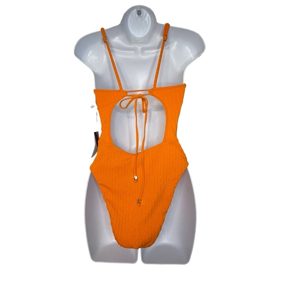 ☀️☀️☀️ Isabella Rose Deep Plunge Ribbed One Piece - Picture 3 of 3